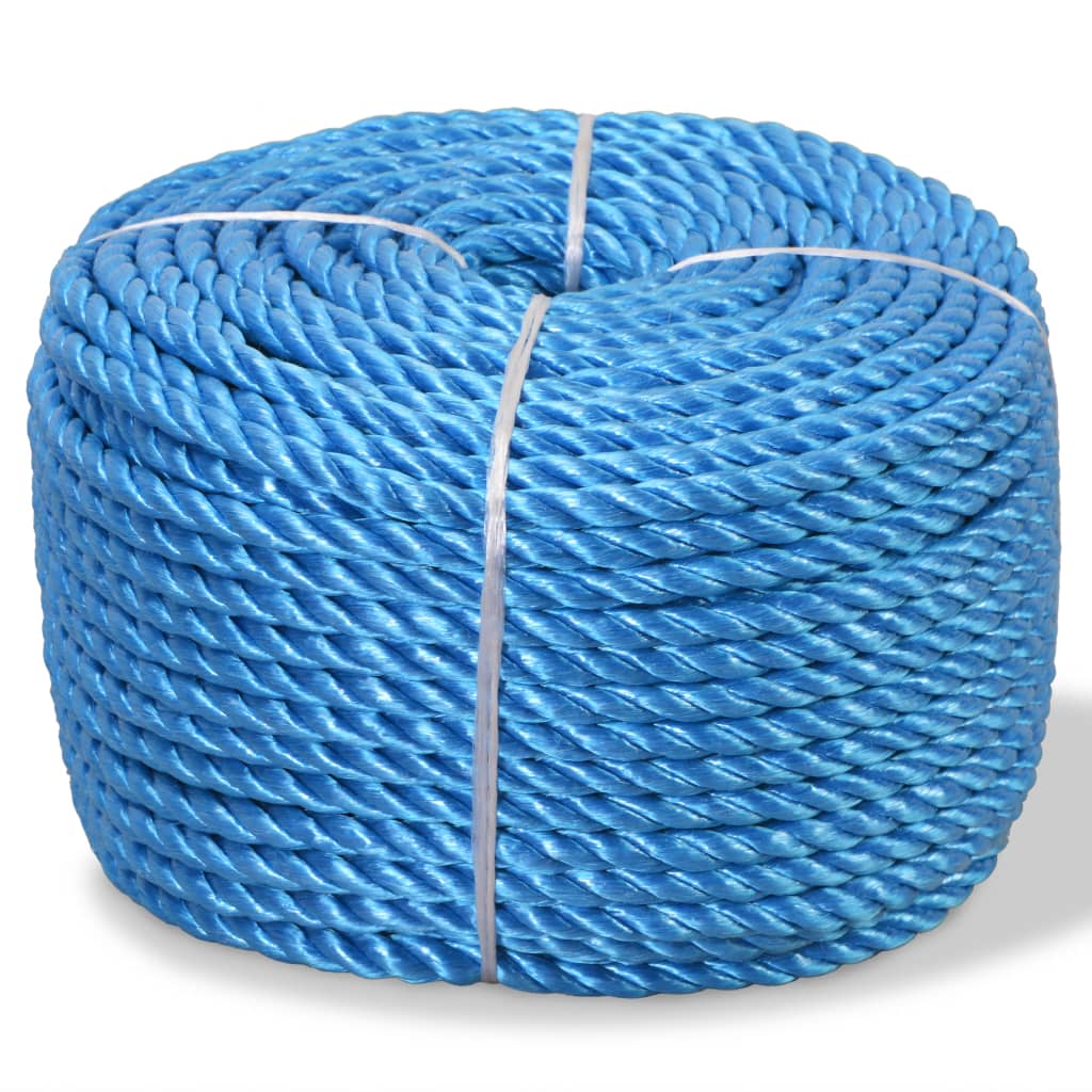 vidaXL Kroucené lano z polypropylenu 12 mm 500 m modré