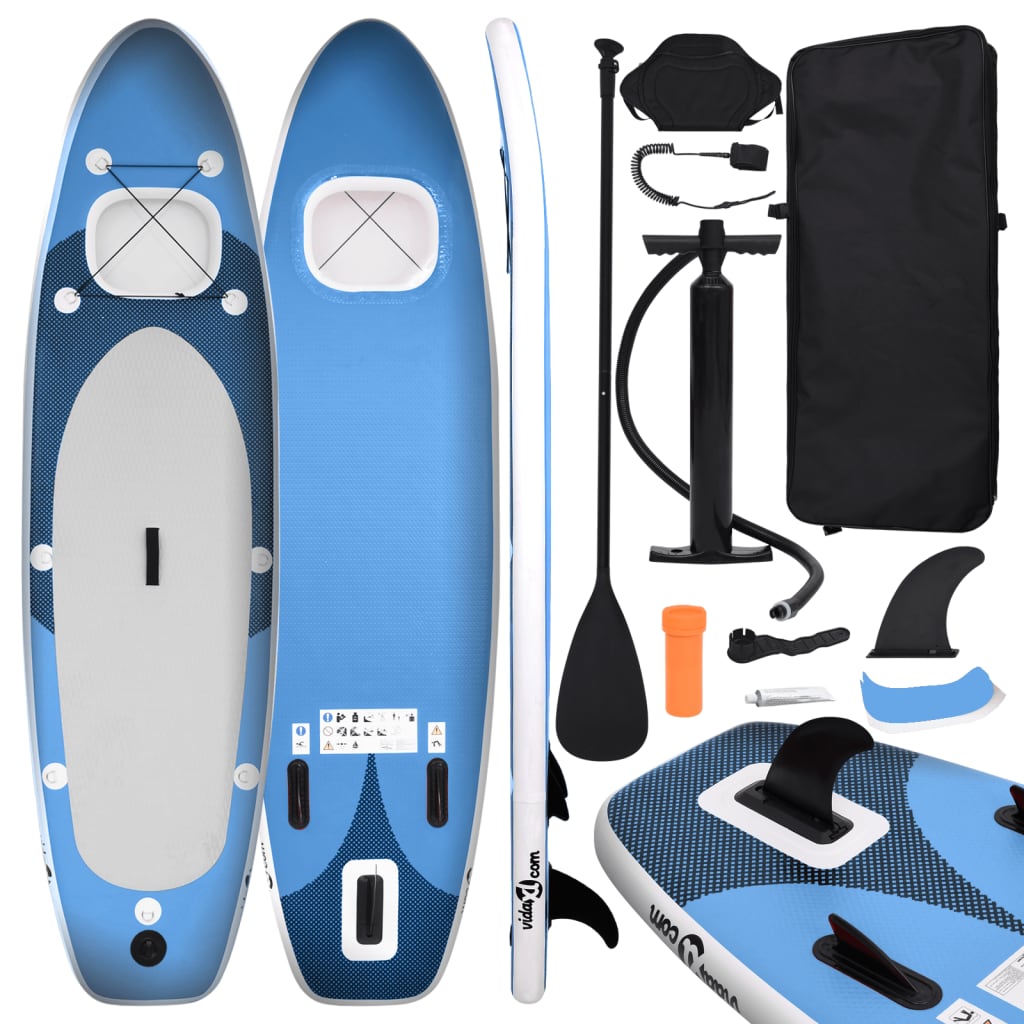 vidaXL Nafukovací SUP paddleboard s příslušenstvím modrý 360x81x10 cm