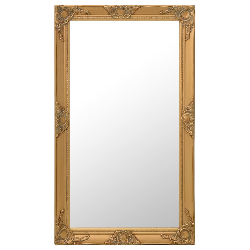 vidaXL Nástěnné zrcadlo barokní styl 60 x 100 cm zlaté