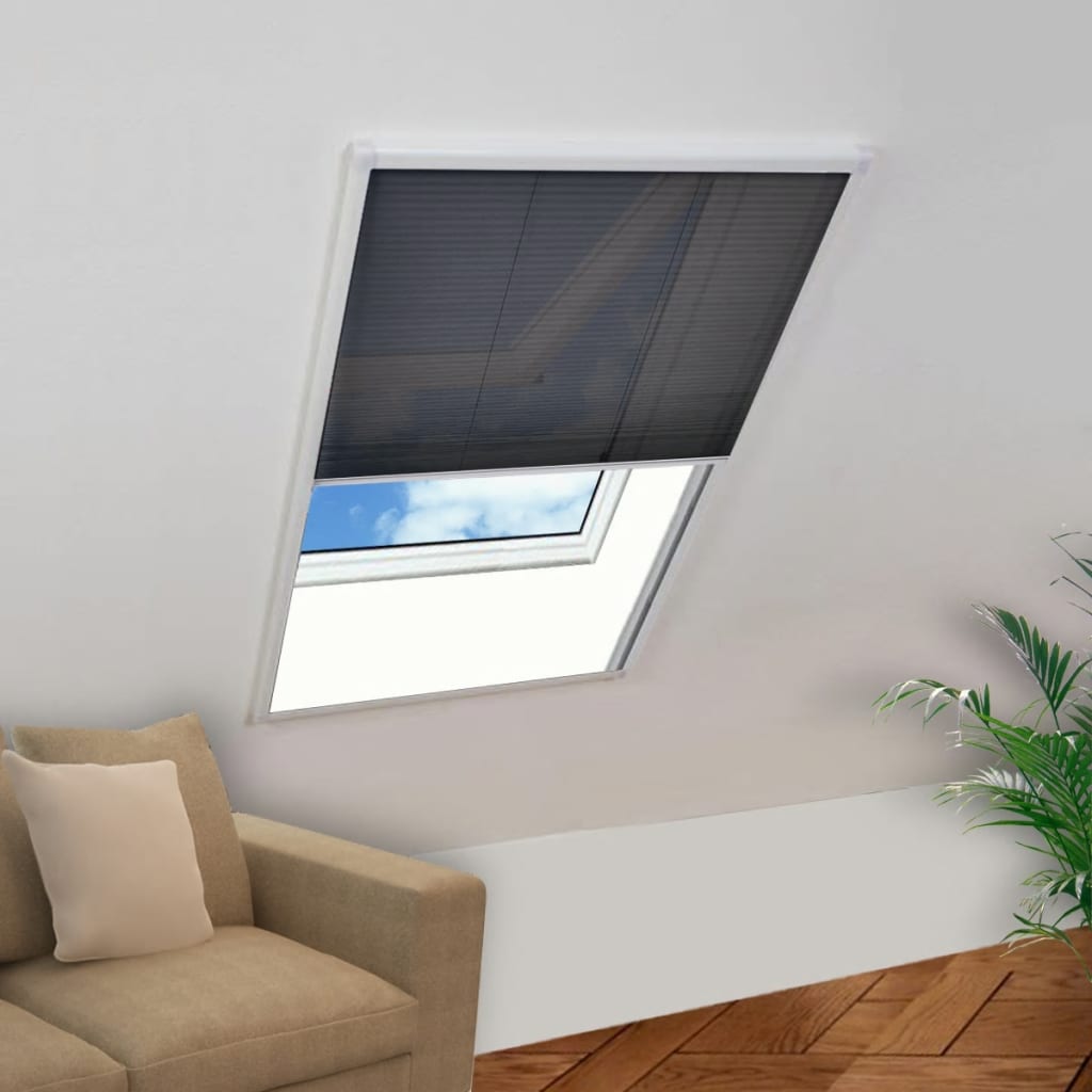 vidaXL Plisovaná okenní síť proti hmyzu hliník 60 x 160 cm