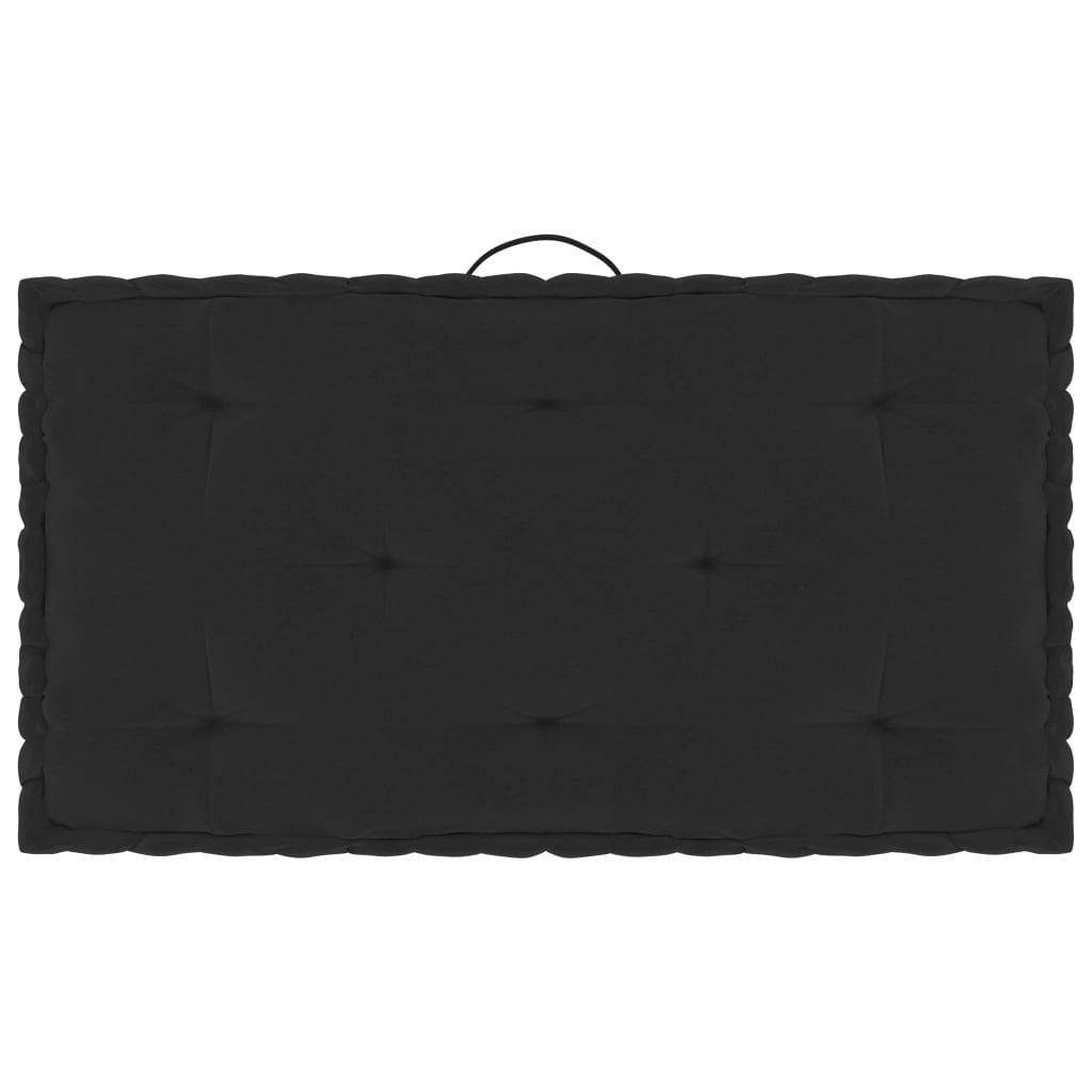 vidaXL Poduška na nábytek z palet černá 73 x 40 x 7 cm bavlna