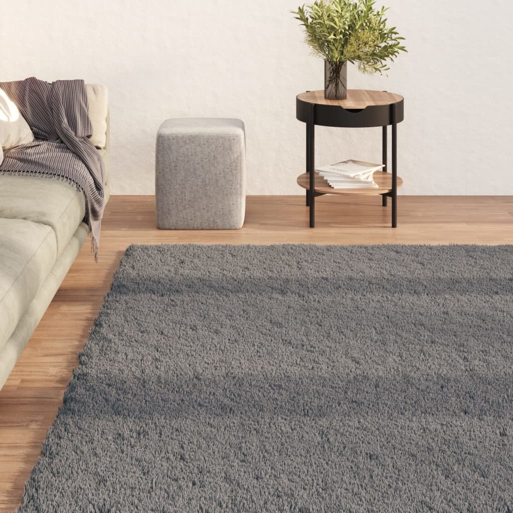 vidaXL Pratelný koberec s dlouhým vlasem 80 x 150 cm antracitový