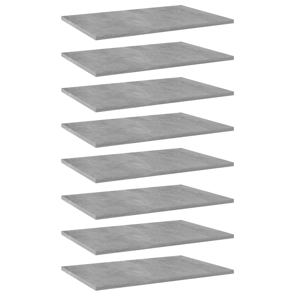 vidaXL Přídavné police 8 ks betonově šedé 60 x 40 x 1