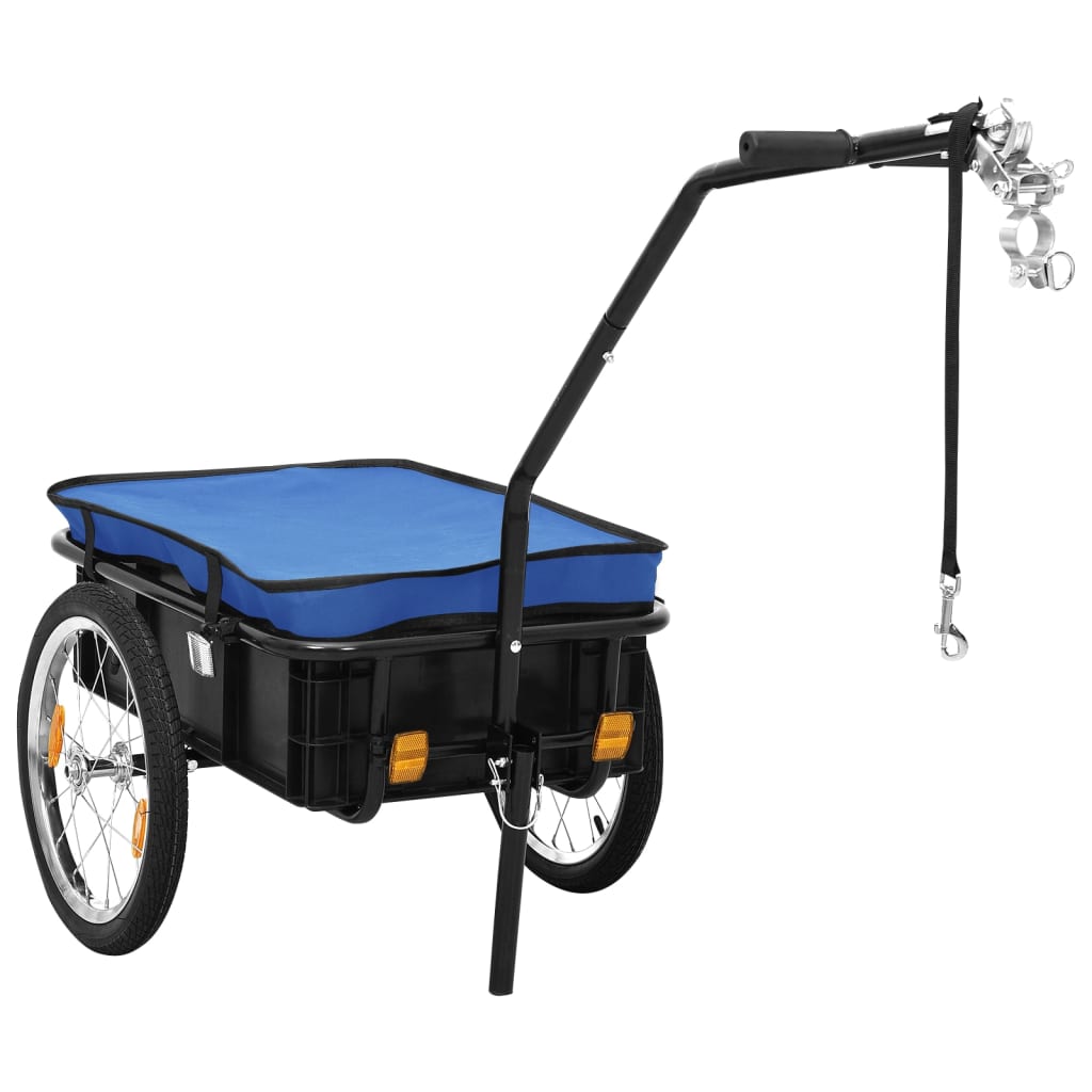 vidaXL Přívěs na kolo / ruční vozík 155 x 60 x 83 cm ocel modrý