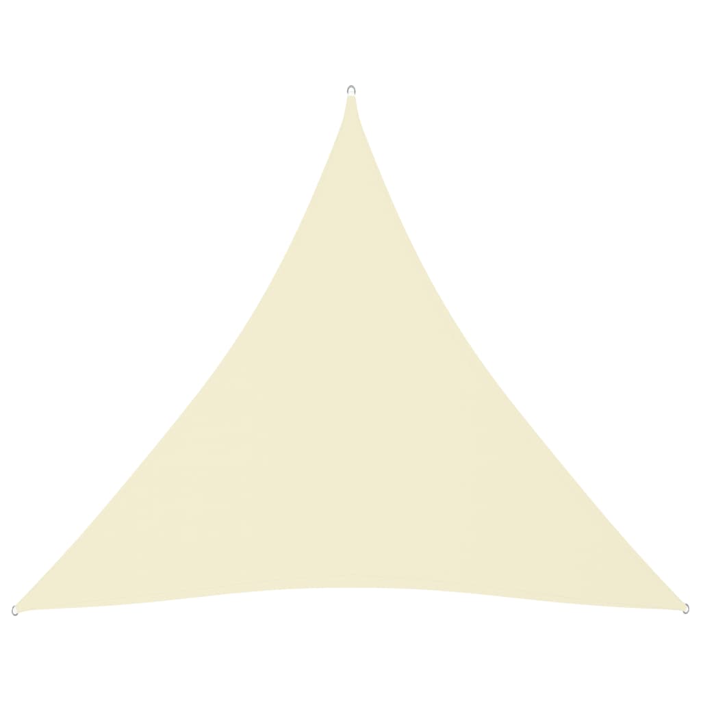 vidaXL Stínící plachta oxfordská látka trojúhelníková 6x6x6 m krémová