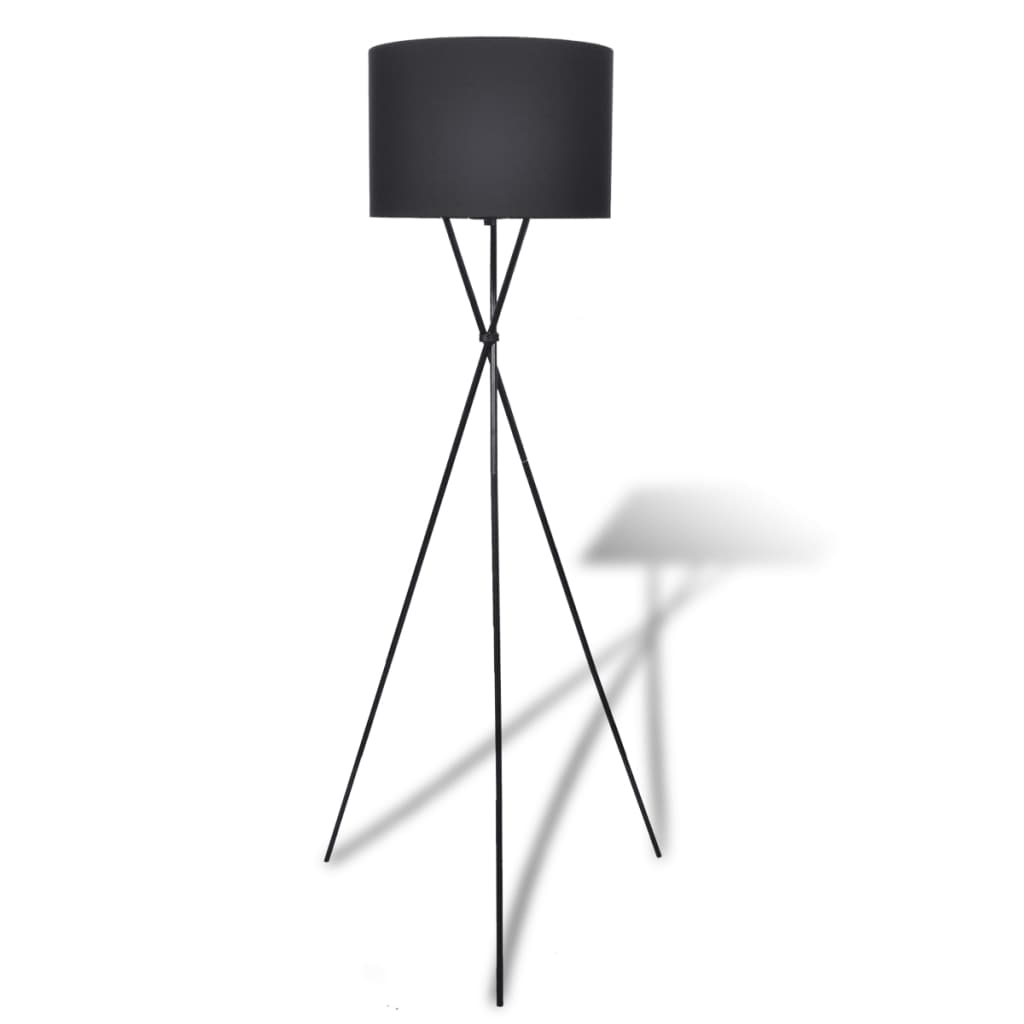 vidaXL Stojací lampa s vysokým stojanem černá