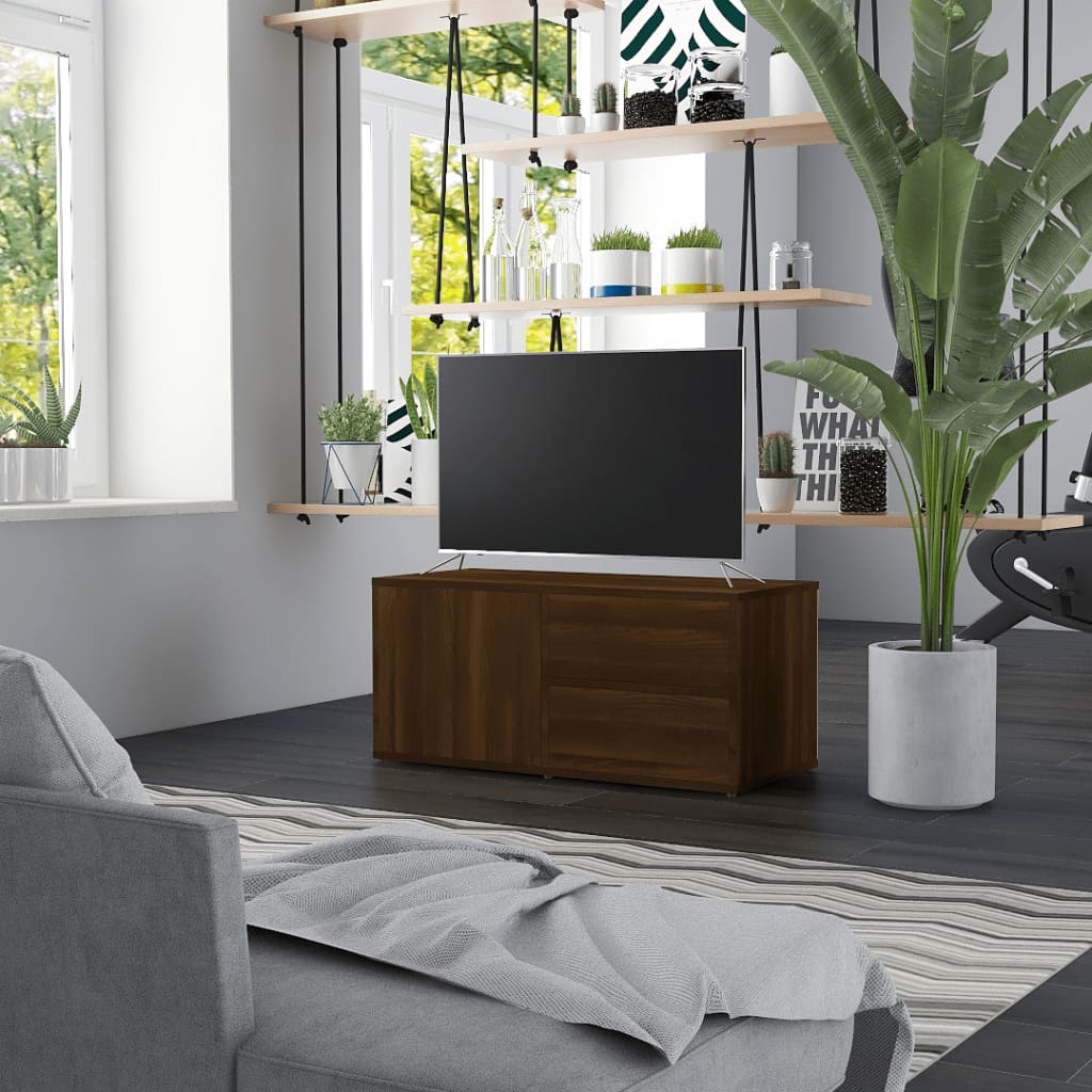 vidaXL TV skříňka hnědý dub 80 x 34 x 36 cm kompozitní dřevo