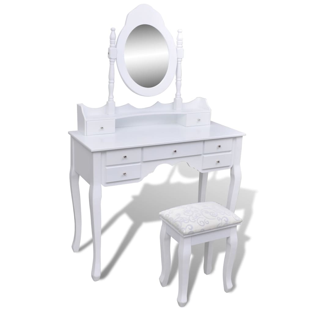 vidaXL Toaletní stolek se zrcadlem