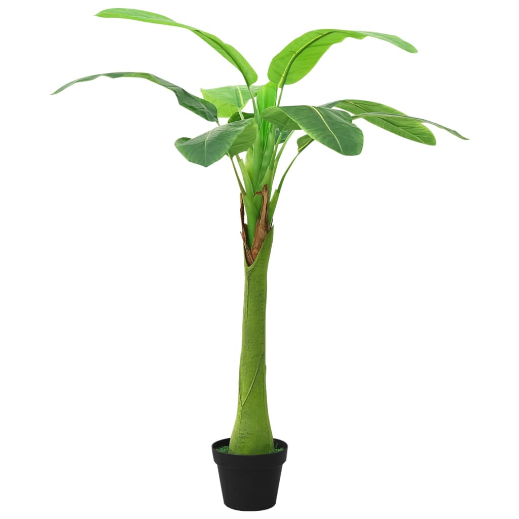 vidaXL Umělý banánovník s květináčem 140 cm zelený