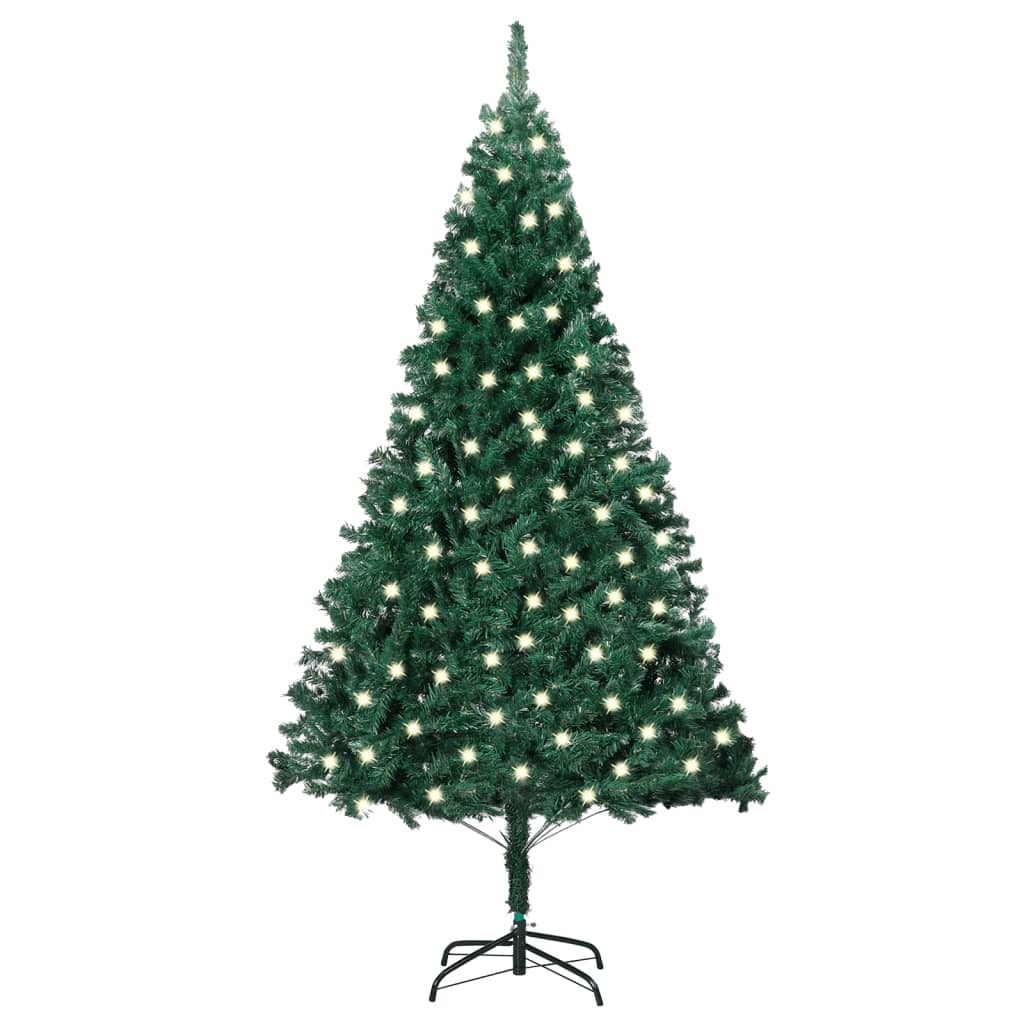 vidaXL Umělý vánoční stromek s LED a silnými větvemi zelený 120 cm