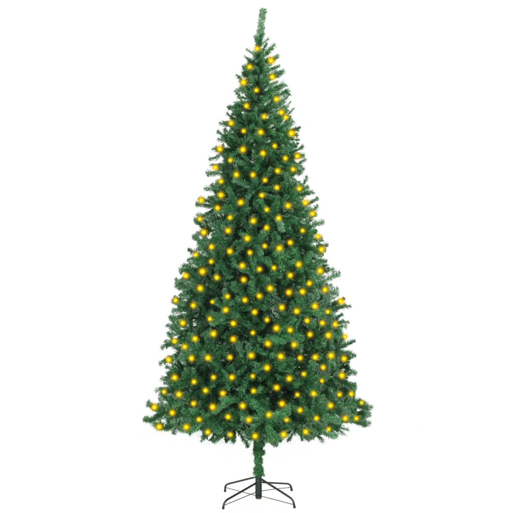 vidaXL Umělý vánoční stromek s LED diodami 300 cm zelený