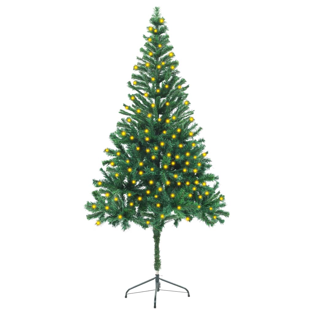 vidaXL Umělý vánoční stromek s LED diodami a stojanem 180 cm 564 větví