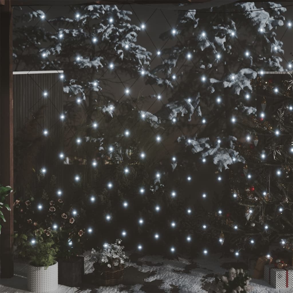 vidaXL Vánoční světelná síť bílá 3 x 3 m 306 LED vnitřní i venkovní