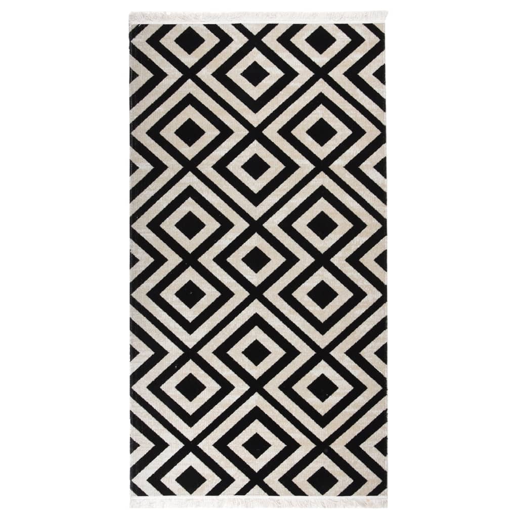 vidaXL Venkovní koberec hladce tkaný 80 x 150 cm černobéžový