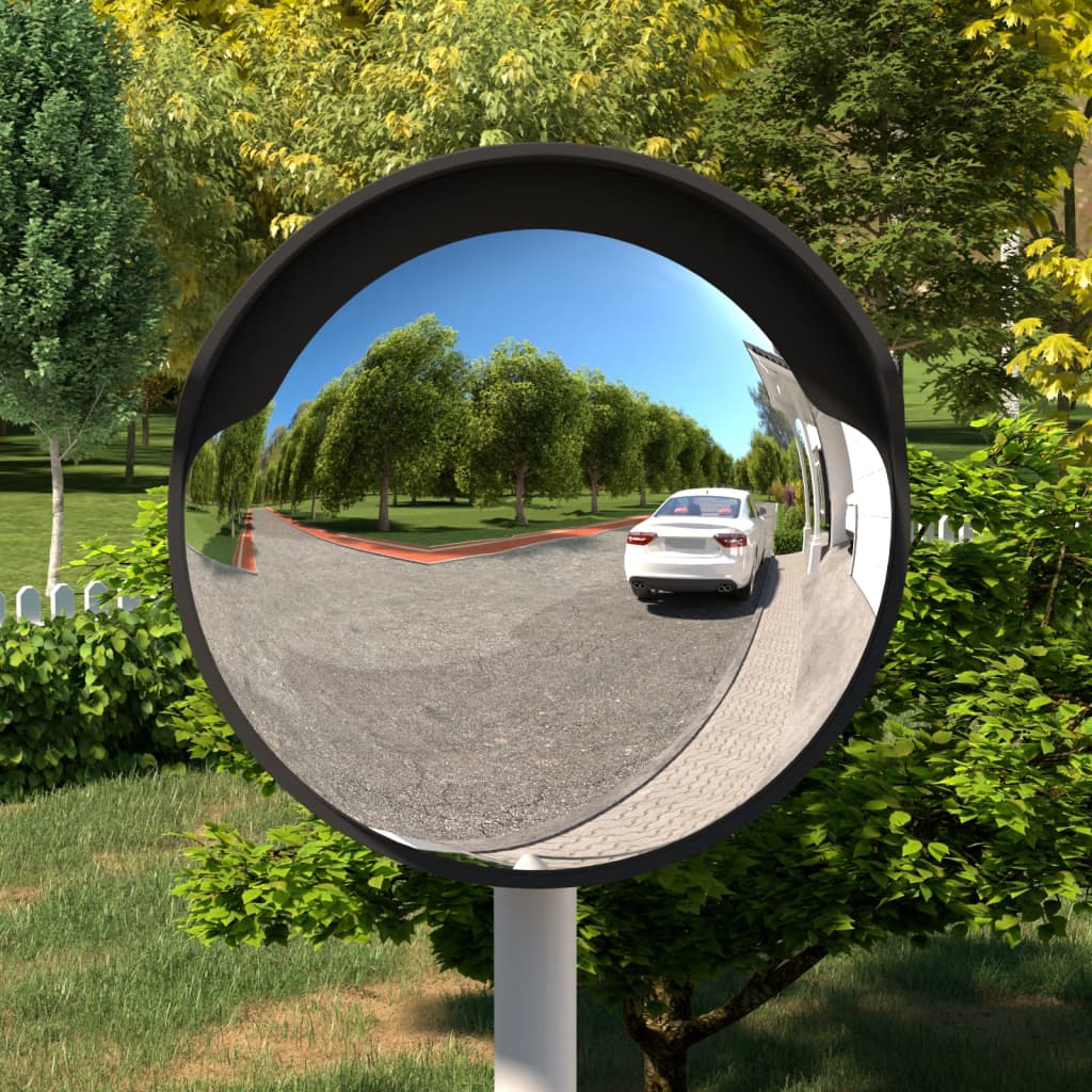 vidaXL Venkovní konvexní dopravní zrcadlo černé Ø 45 cm polykarbonát
