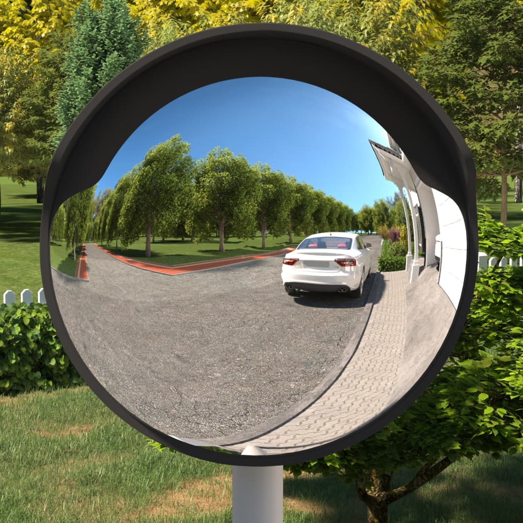 vidaXL Venkovní konvexní dopravní zrcadlo černé Ø 60 cm polykarbonát