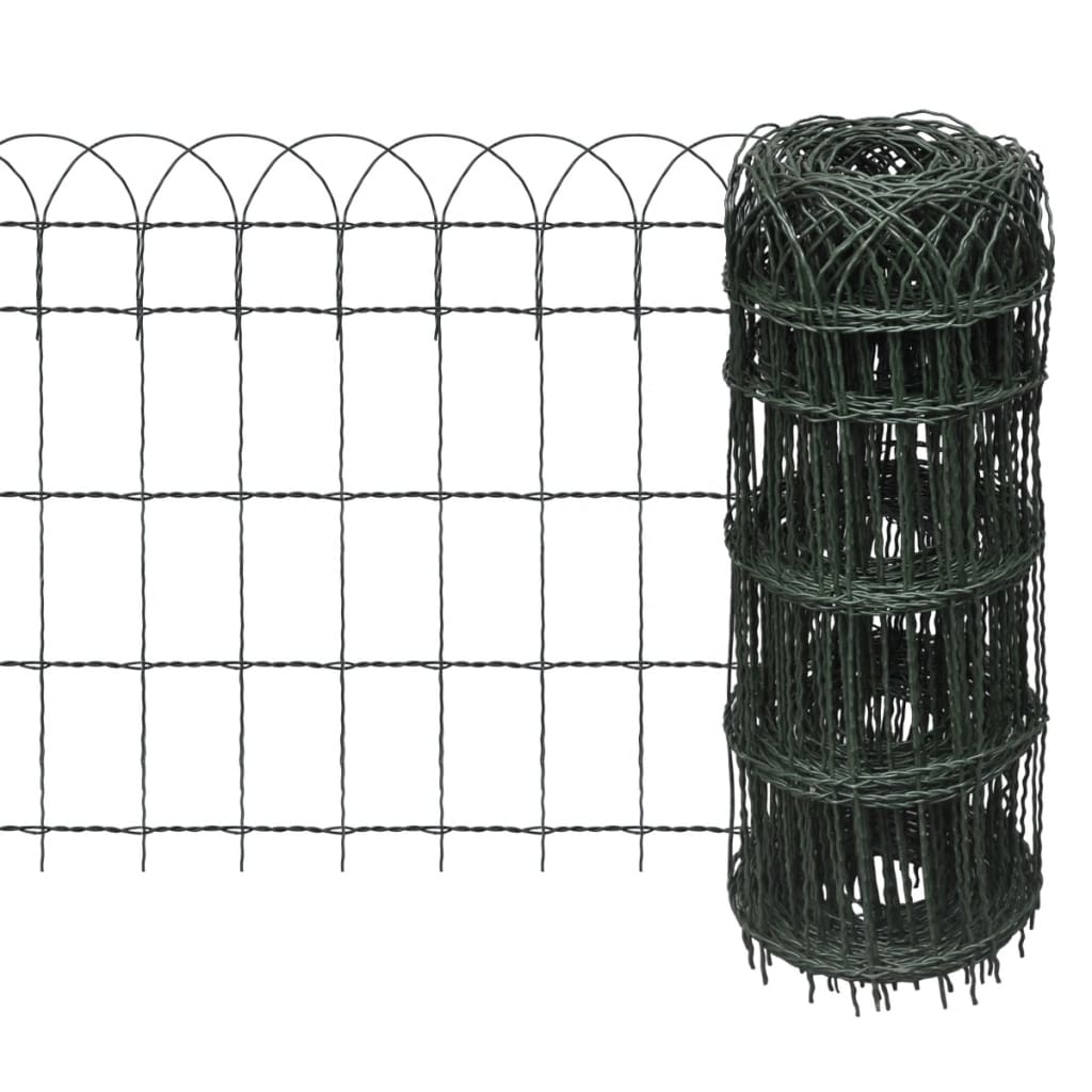 vidaXL Zahradní plot práškované železo 10 x 0