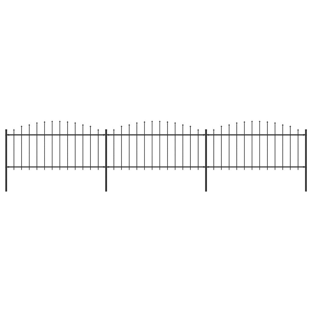 vidaXL Zahradní plot s hroty ocel (0