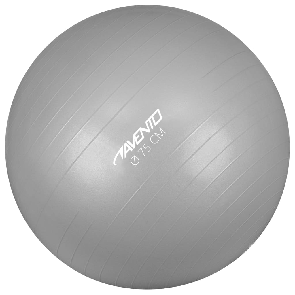 Avento Fitness/gymnastický míč průměr 75 cm stříbrný