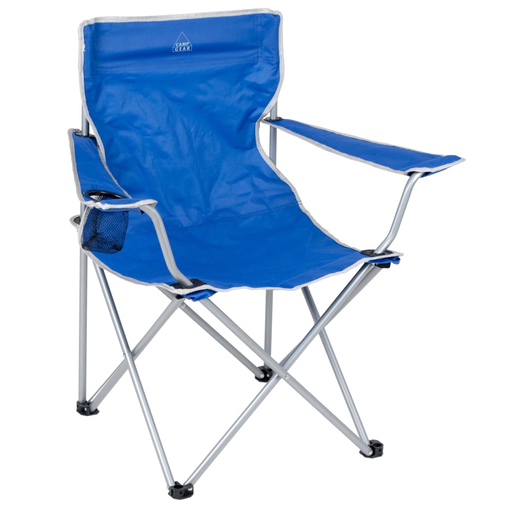 Bo-Camp Skládací kempingová židle ocel modrá 1267188