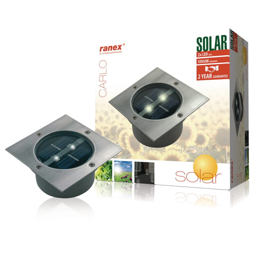 Ranex Solární bodové světlo čtvercové 0