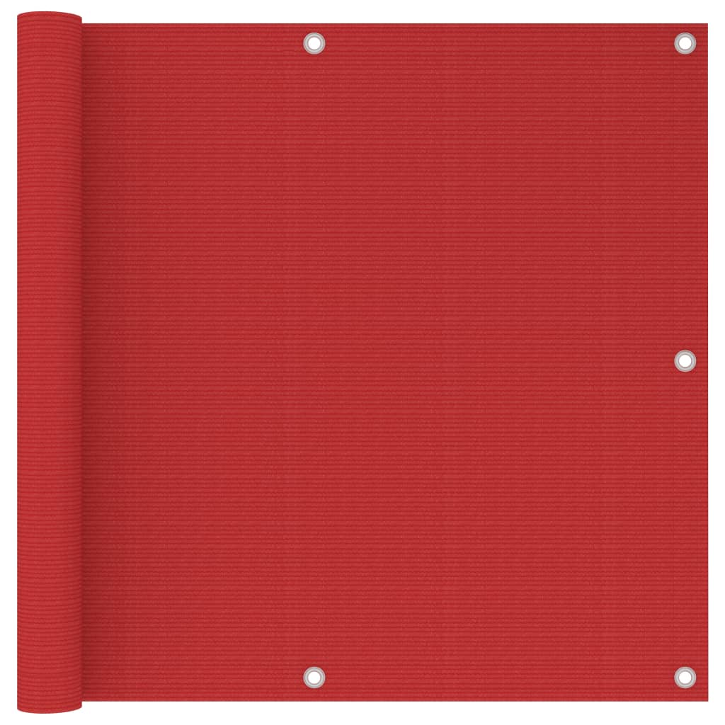 vidaXL Balkonová zástěna červená 90 x 300 cm HDPE