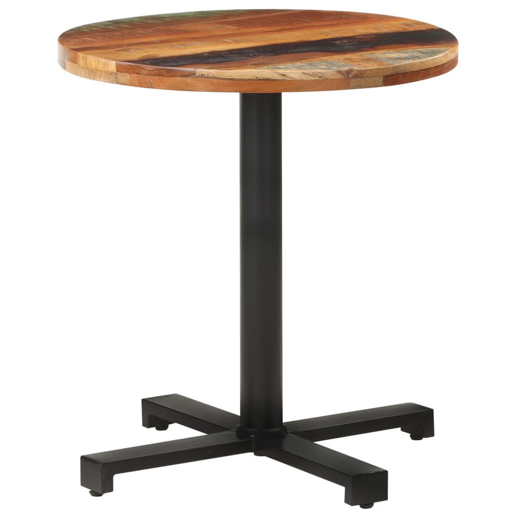 vidaXL Bistro stolek kulatý Ø 70 x 75 cm masivní recyklované dřevo