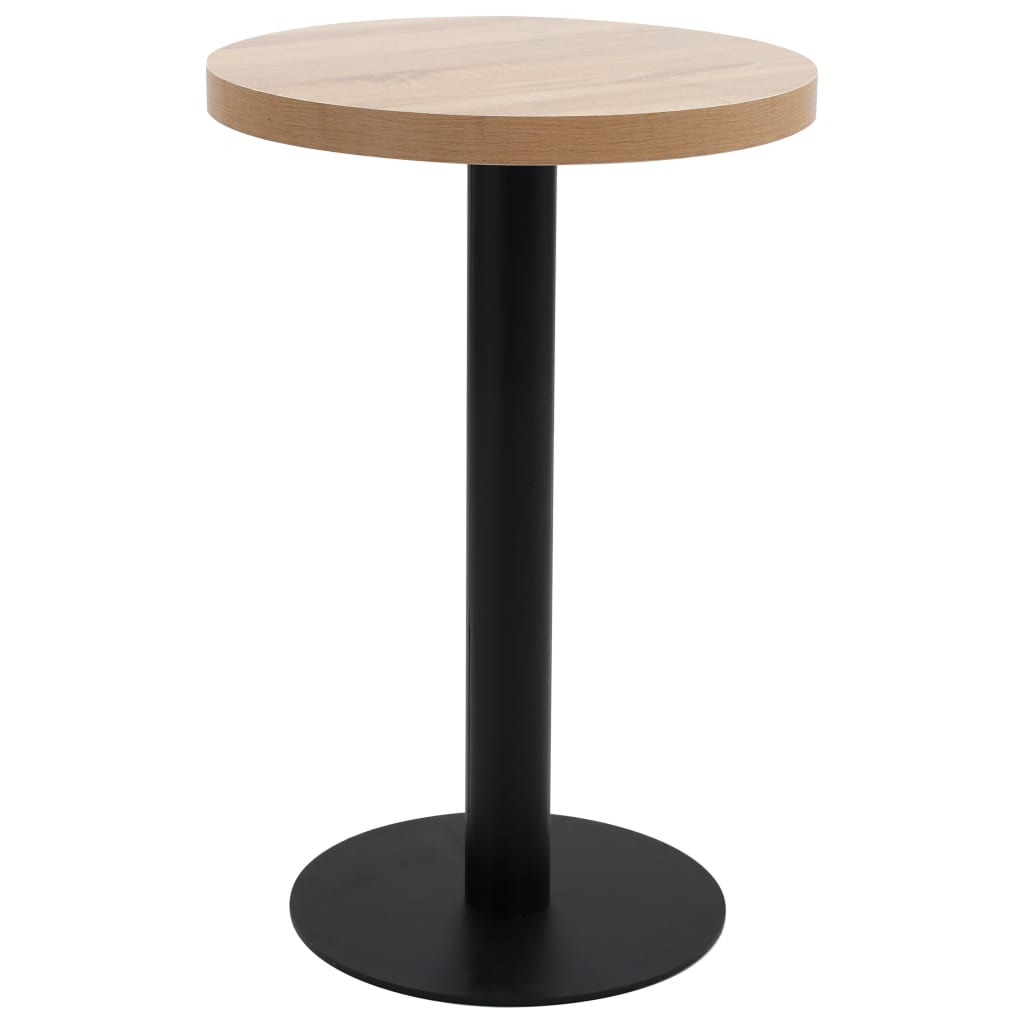 vidaXL Bistro stolek světle hnědý 50 cm MDF