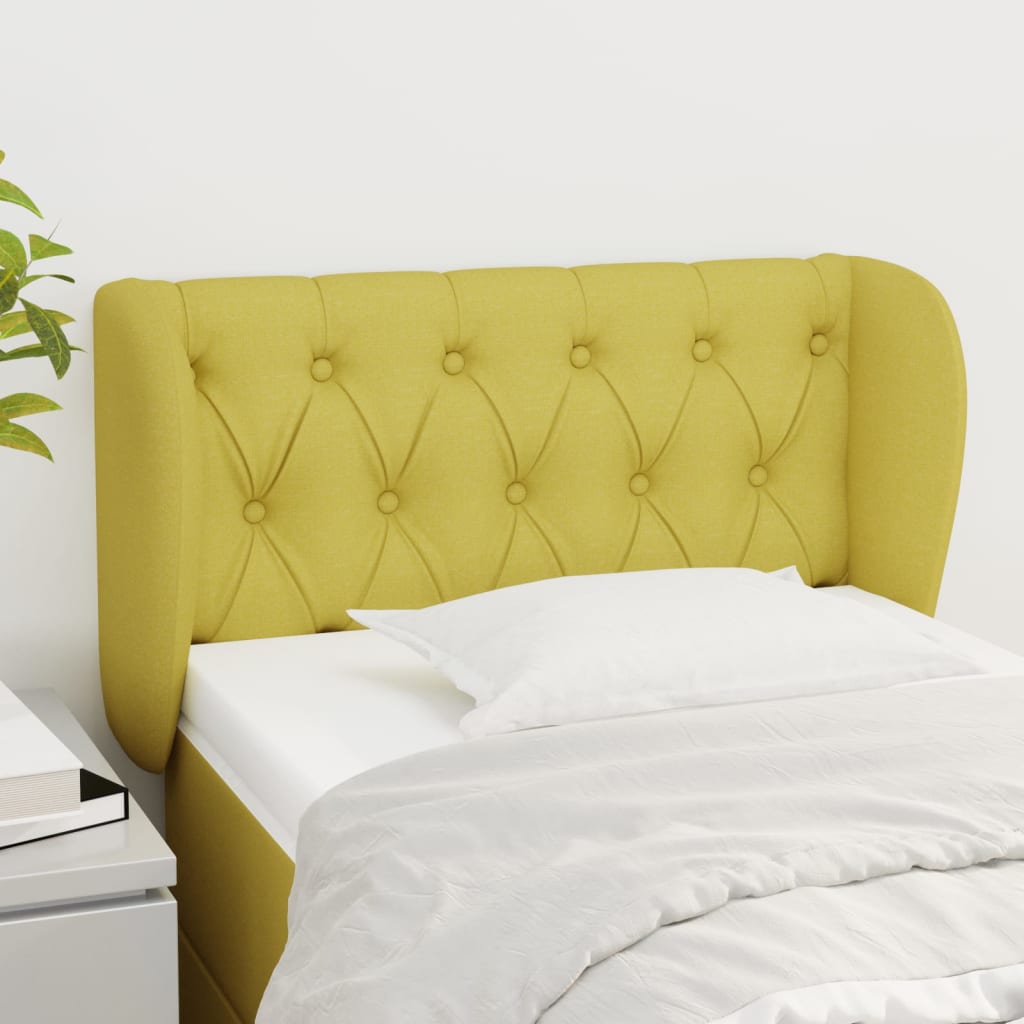 vidaXL Čelo postele typu ušák zelené 83x23x78/88 cm textil