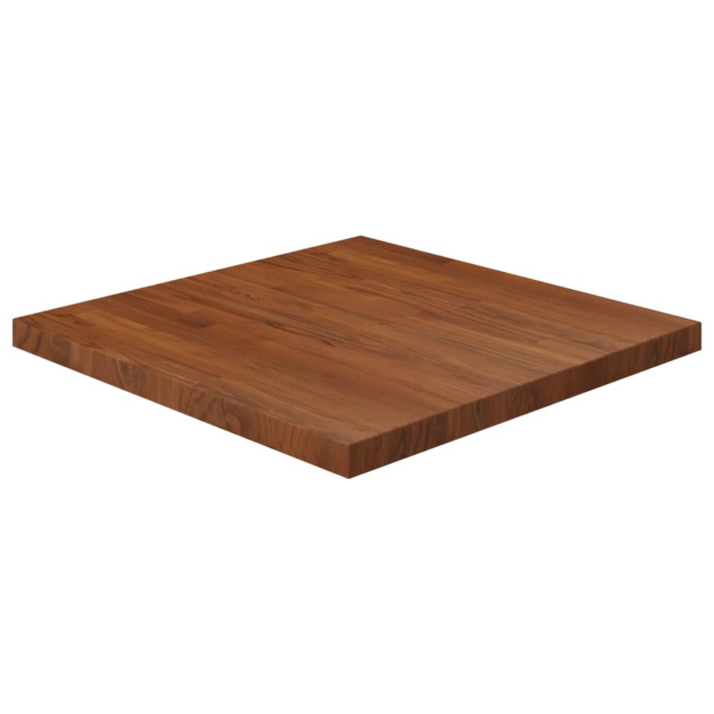 vidaXL Čtvercová stolní deska tmavě hnědá 70x70x4 cm ošetřený dub