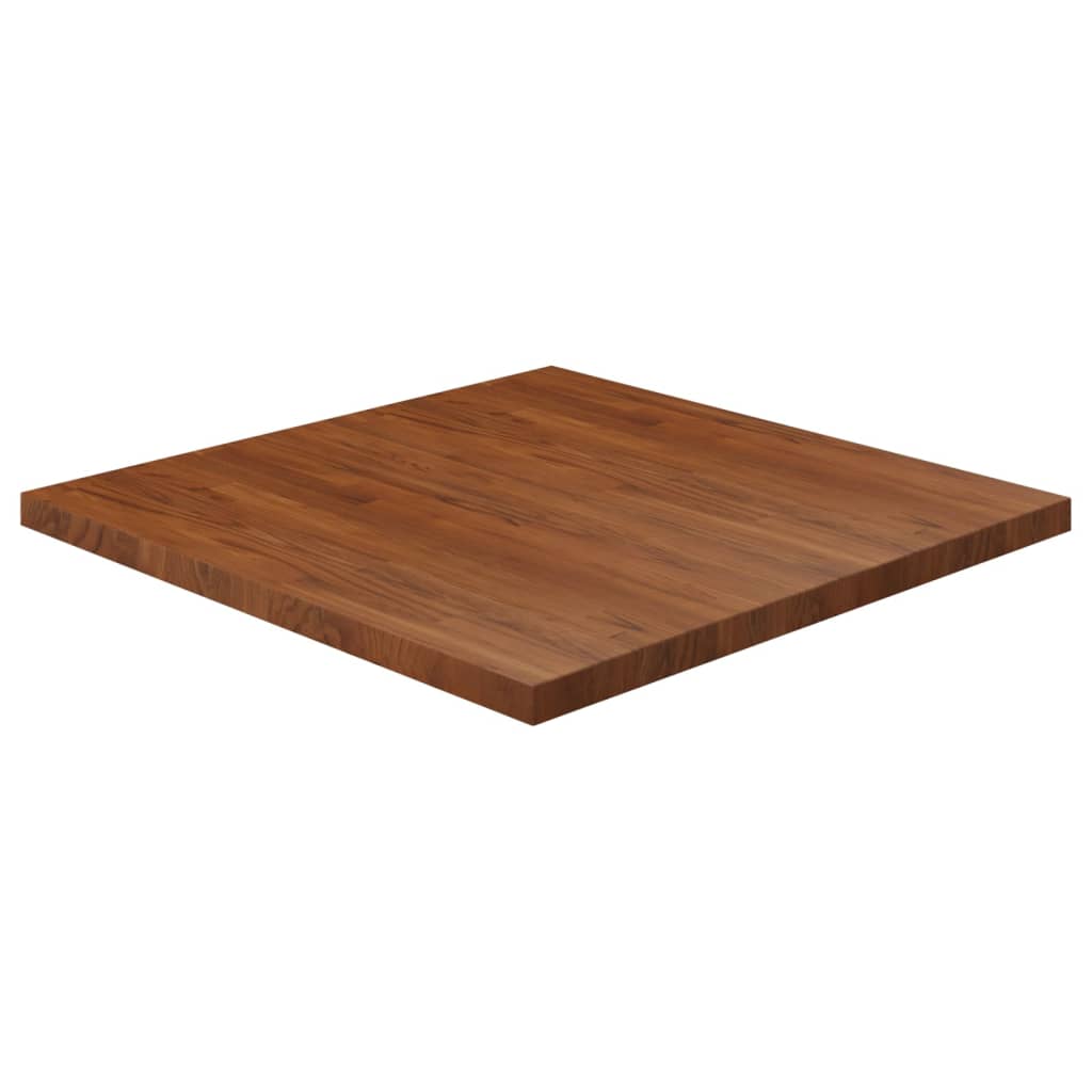 vidaXL Čtvercová stolní deska tmavě hnědá 90x90x4 cm ošetřený dub