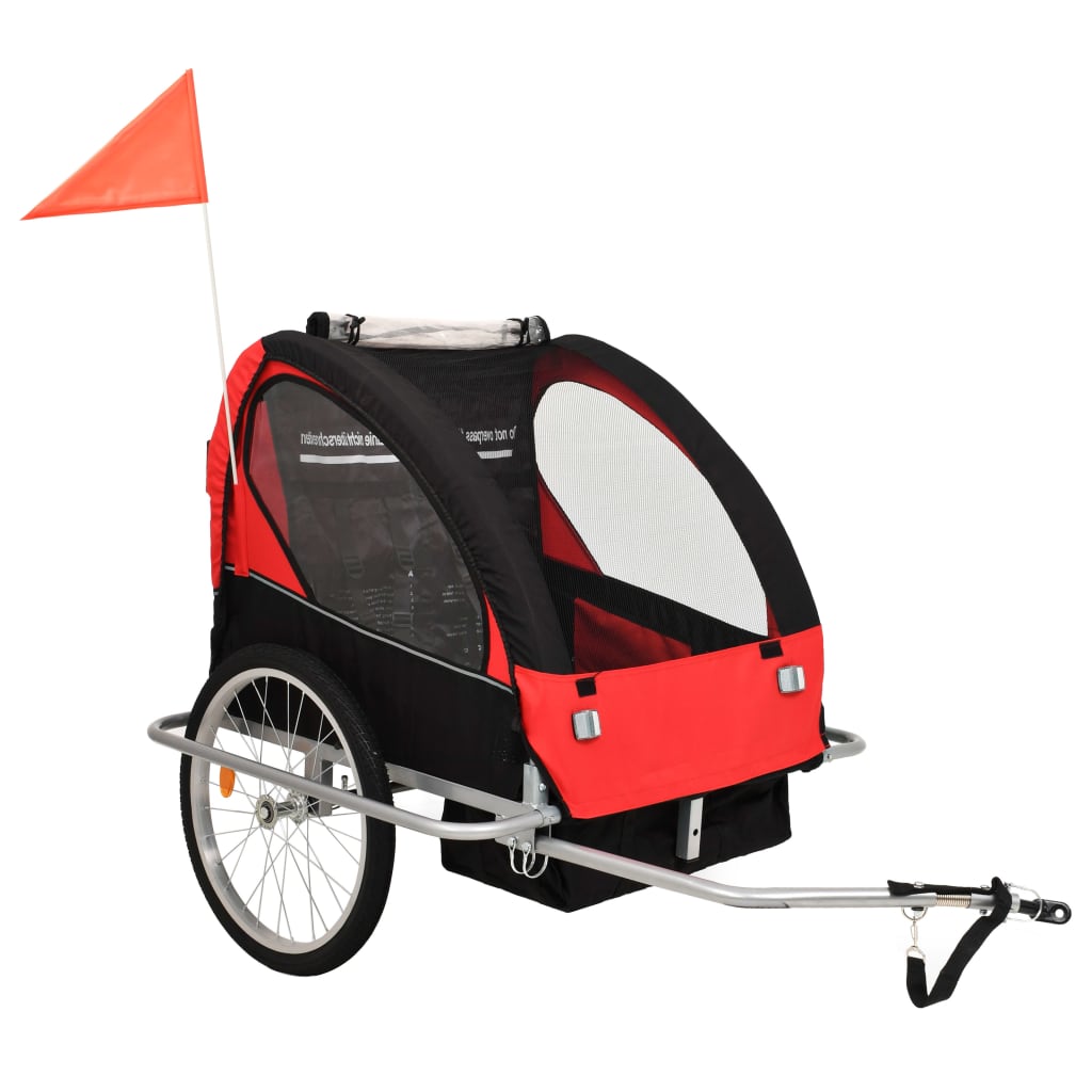vidaXL Dětský vozík za kolo a kočárek pro běžce 2v1