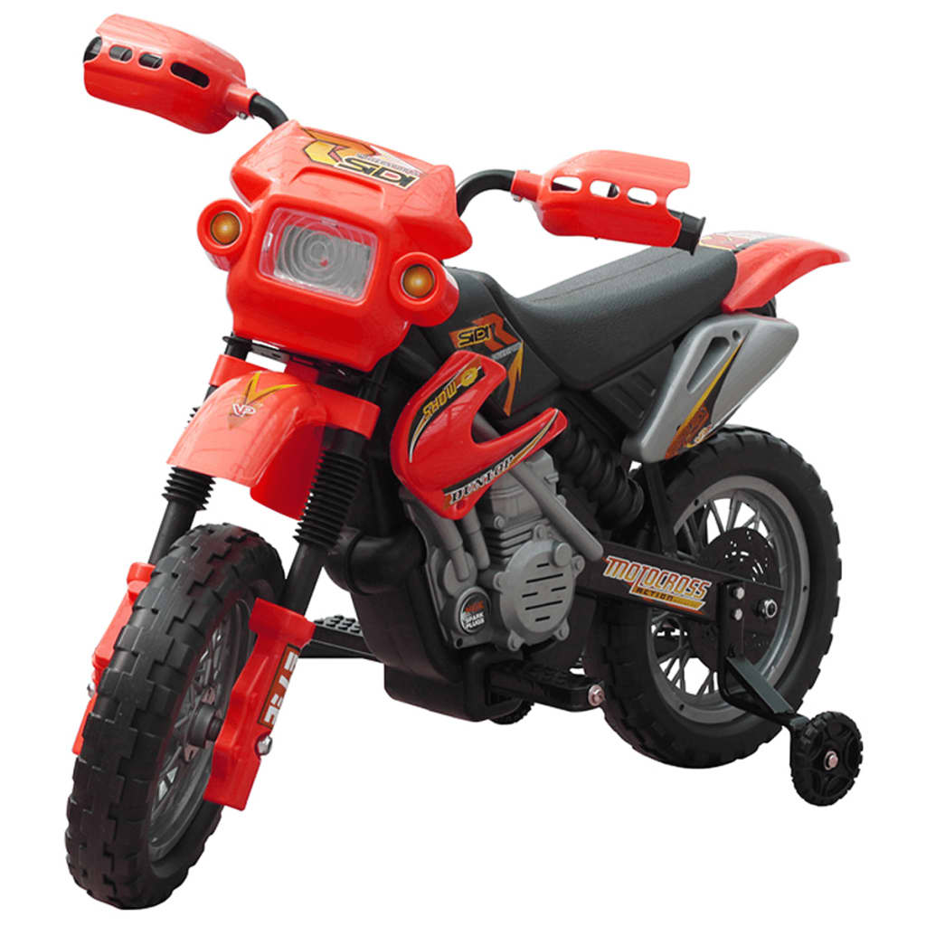 vidaXL Elektrická dětská motorka - červená