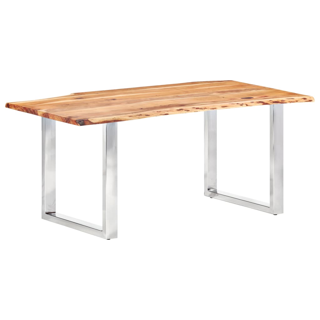 vidaXL Jídelní stůl s živými hranami masivní akáciové dřevo 200/3