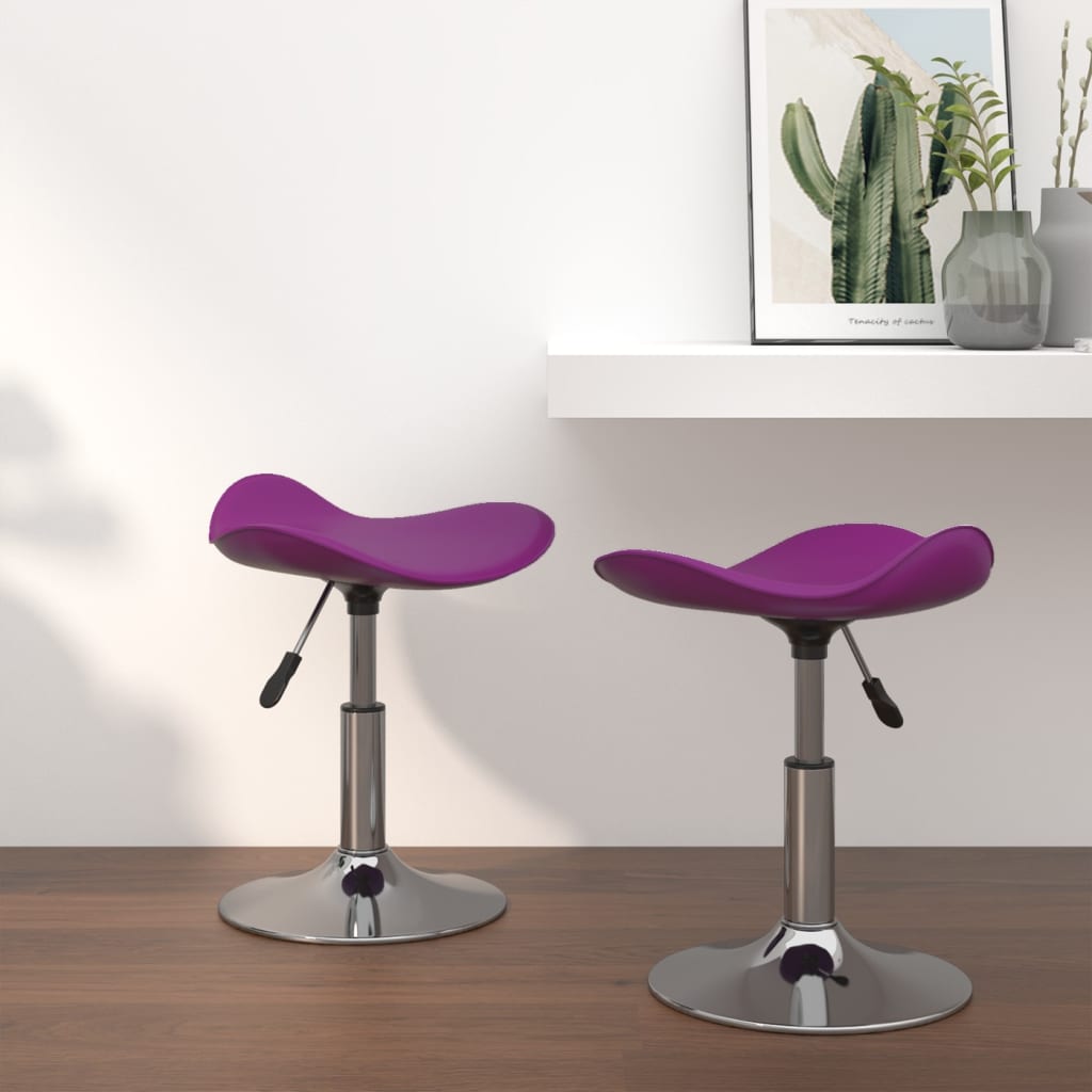 vidaXL Jídelní židle 2 ks fialové chromovaná ocel a umělá kůže