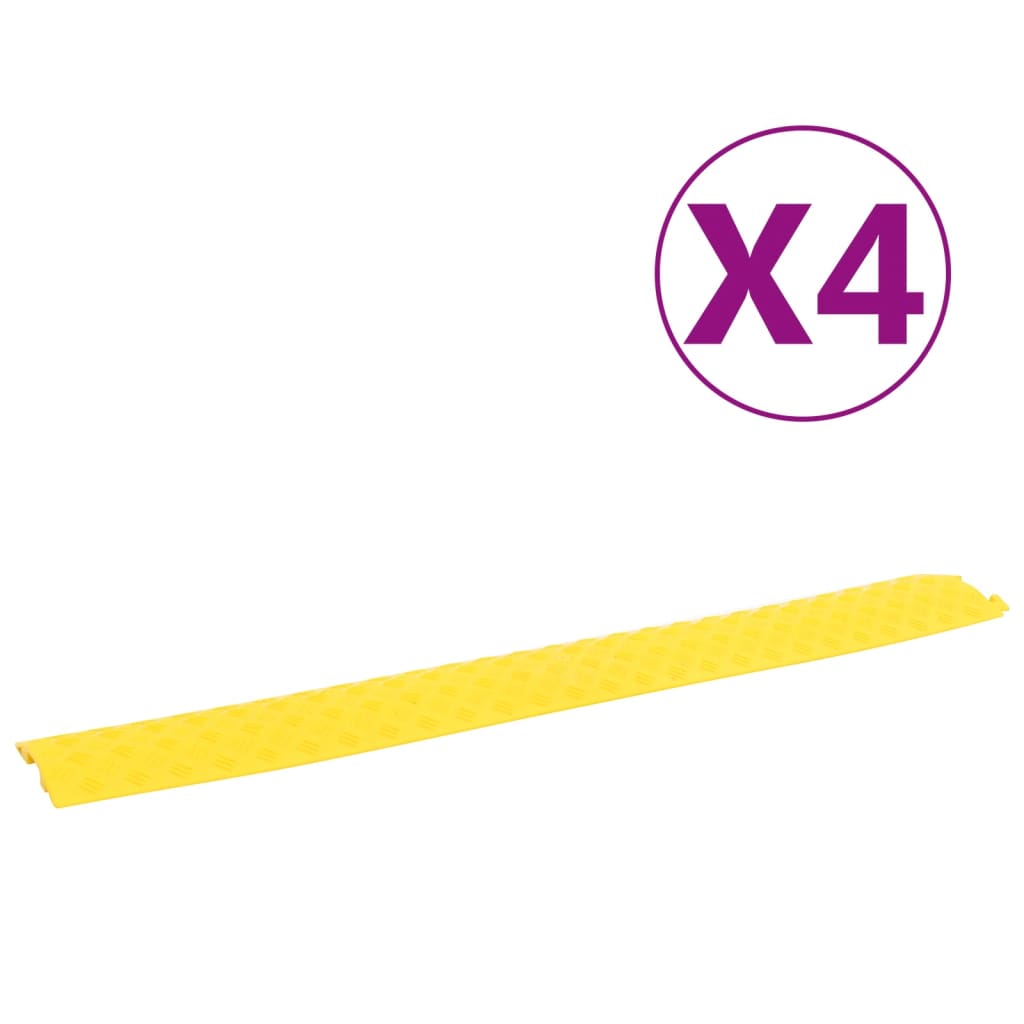 vidaXL Kabelové ochranné mosty 4 ks 100 cm žluté