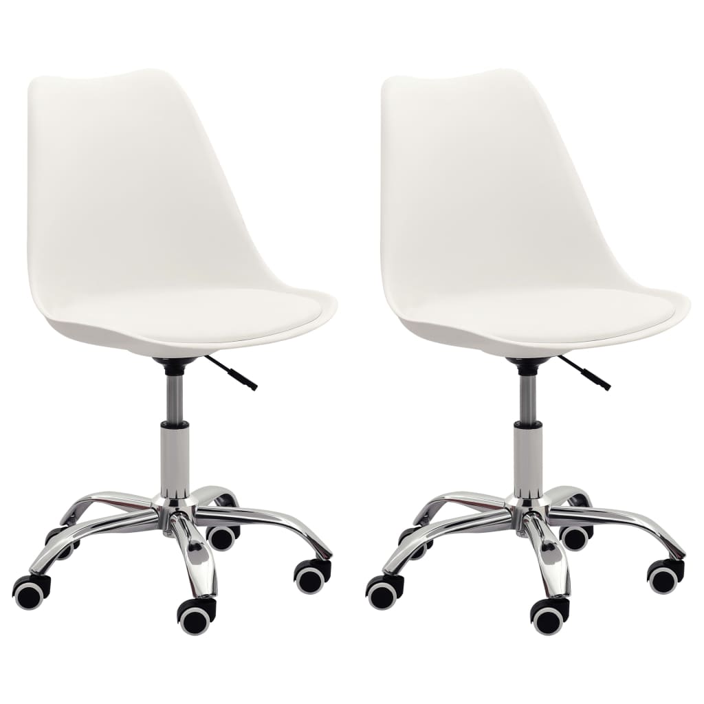 vidaXL Kancelářské židle 2 ks bílé umělá kůže