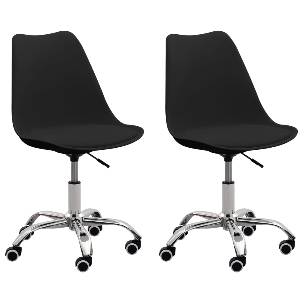 vidaXL Kancelářské židle 2 ks černé umělá kůže