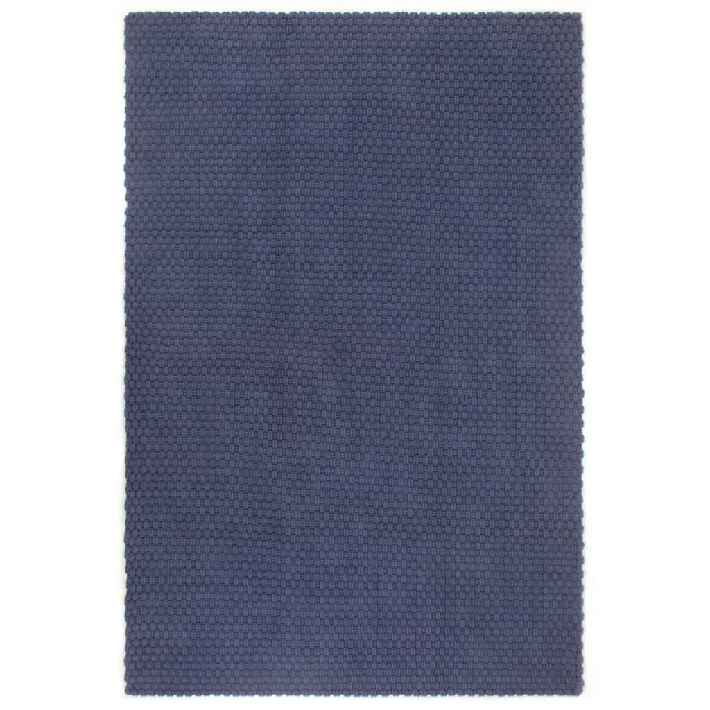 vidaXL Koberec obdélníkový námořnická modrá 180x250 cm bavlna