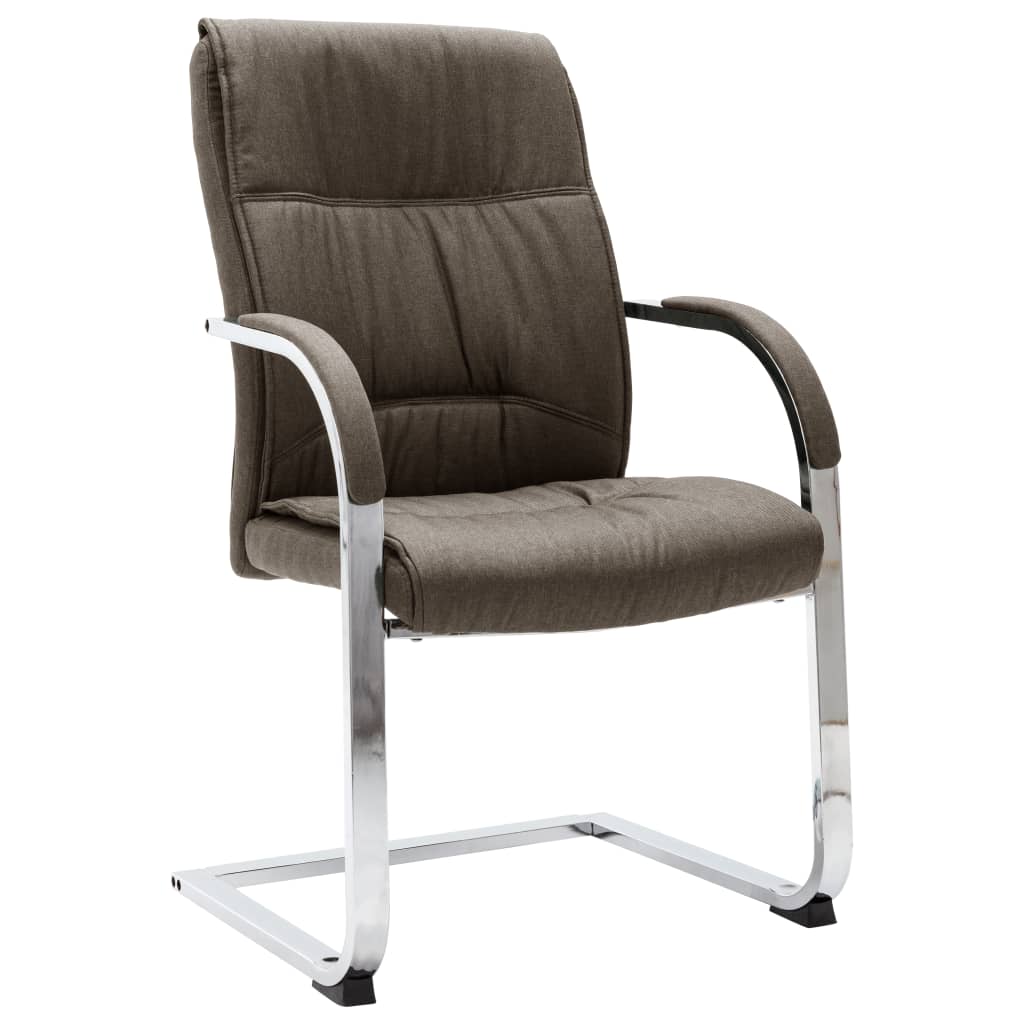 vidaXL Konzolová kancelářská židle taupe textil