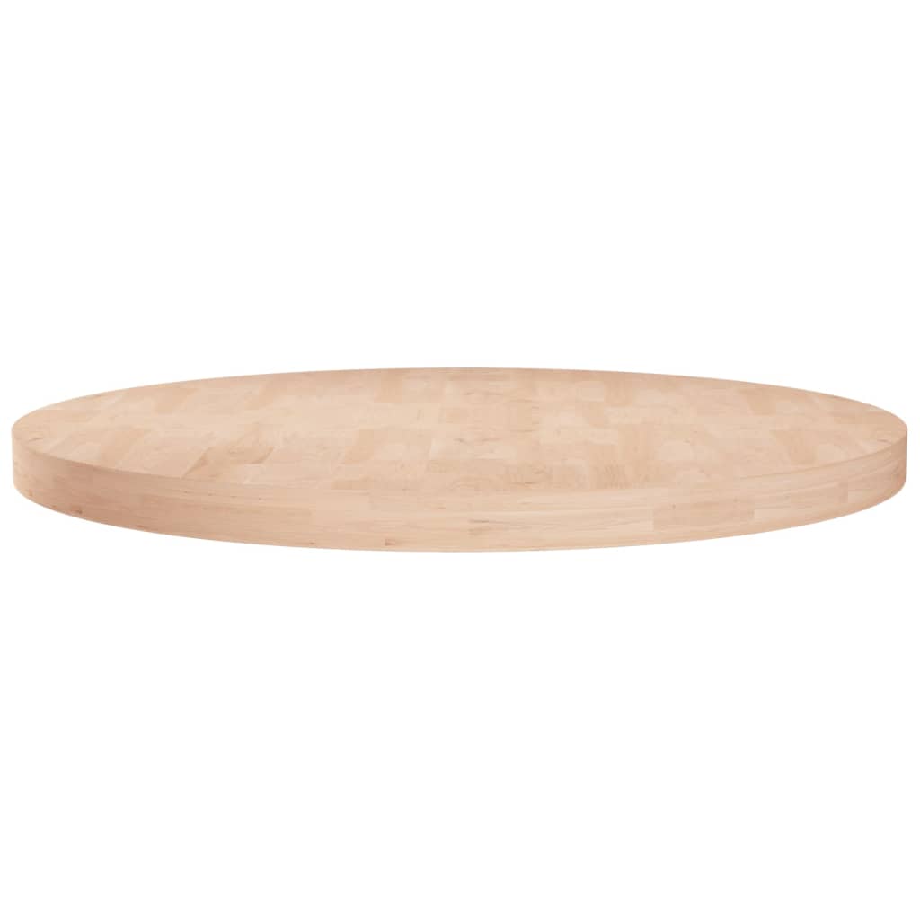 vidaXL Kulatá stolní deska Ø 70x4 cm masivní dub bez povrchové úpravy