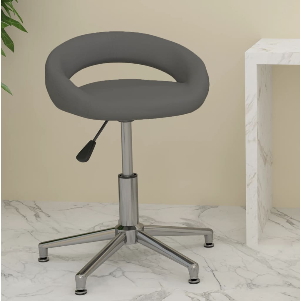vidaXL Otočná kancelářská židle šedá umělá kůže