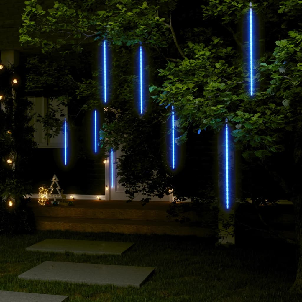 vidaXL Padající světla 8 ks 50 cm modrá 288 LED diod dovnitř i ven