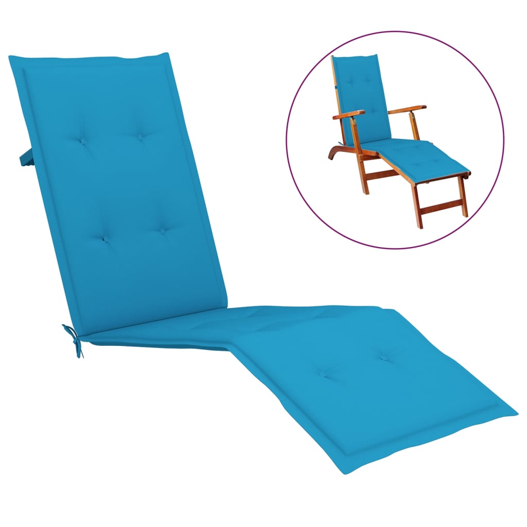 vidaXL Poduška na polohovací židli modrá (75+105) x 50 x 4 cm