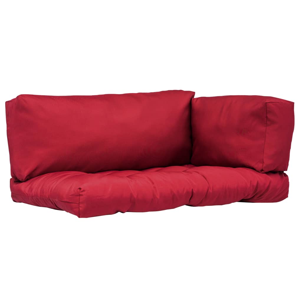 vidaXL Podušky na paletový nábytek 3 ks červené polyester