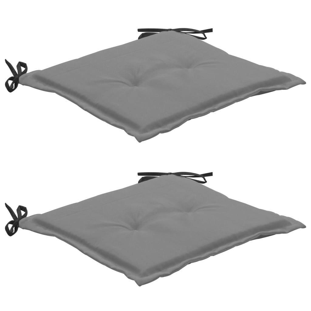 vidaXL Podušky na zahradní židle 2 ks černo-šedé 50 x 50 x 3 cm