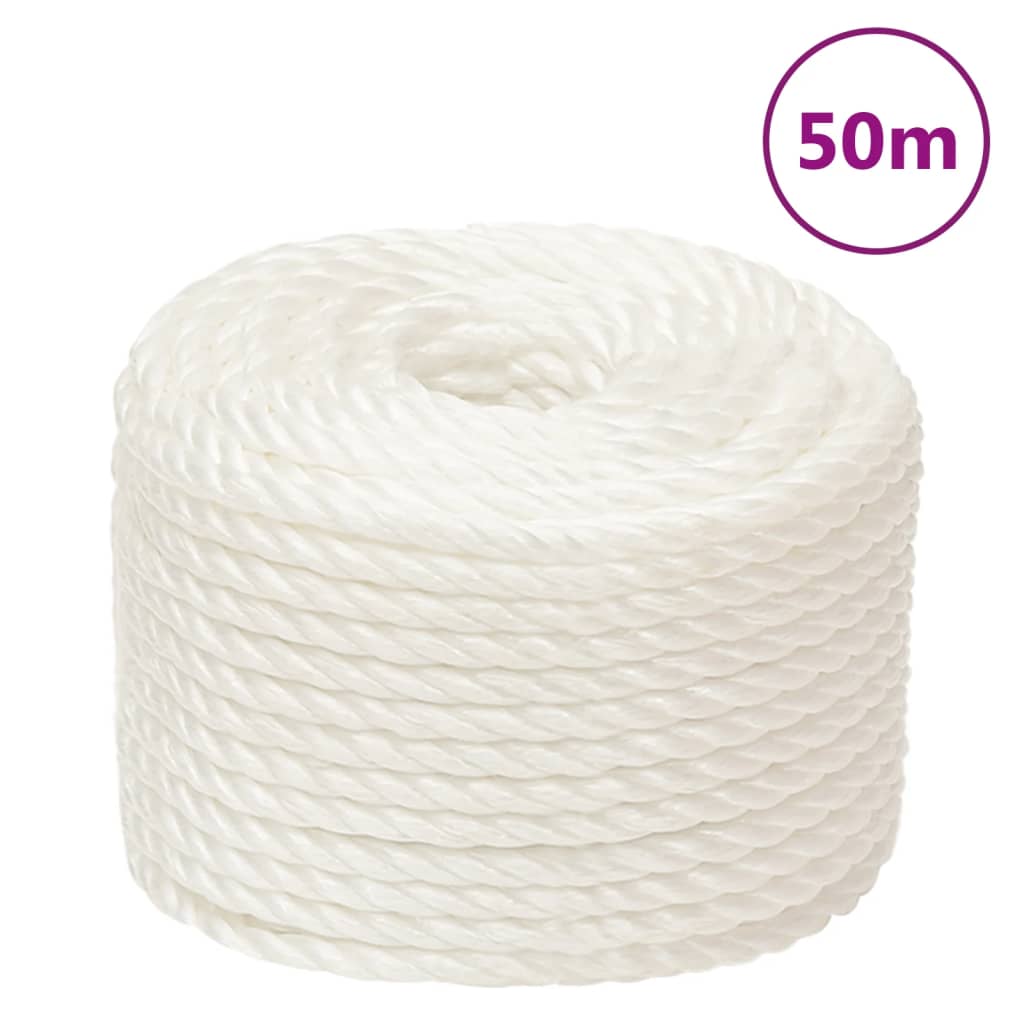 vidaXL Pracovní lano bílá 16 mm 50 m polypropylen