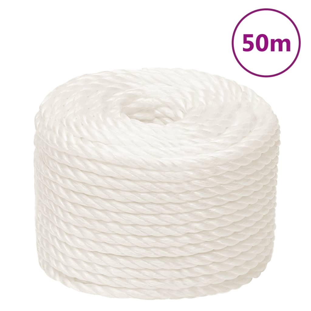 vidaXL Pracovní lano bílá 24 mm 50 m polypropylen