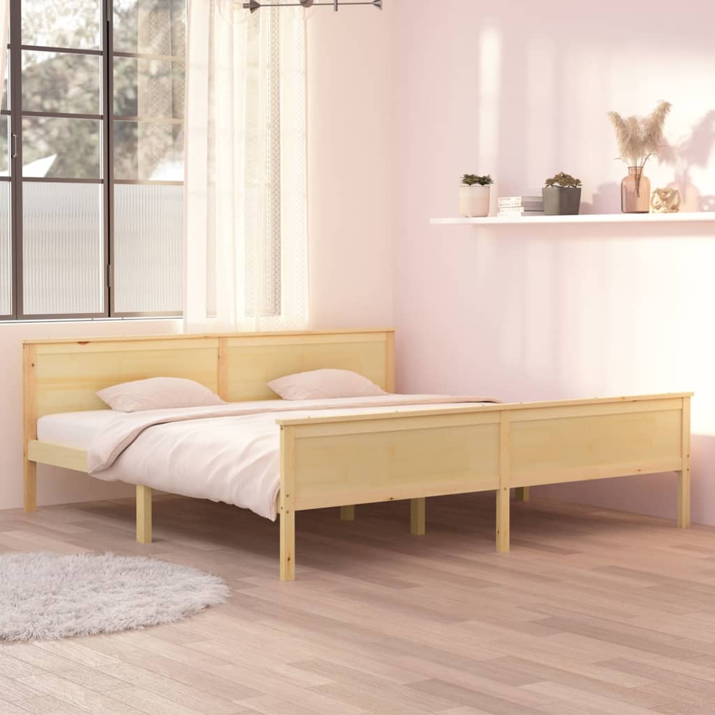 vidaXL Rám postele masivní dřevo borovice 200 x 200 cm