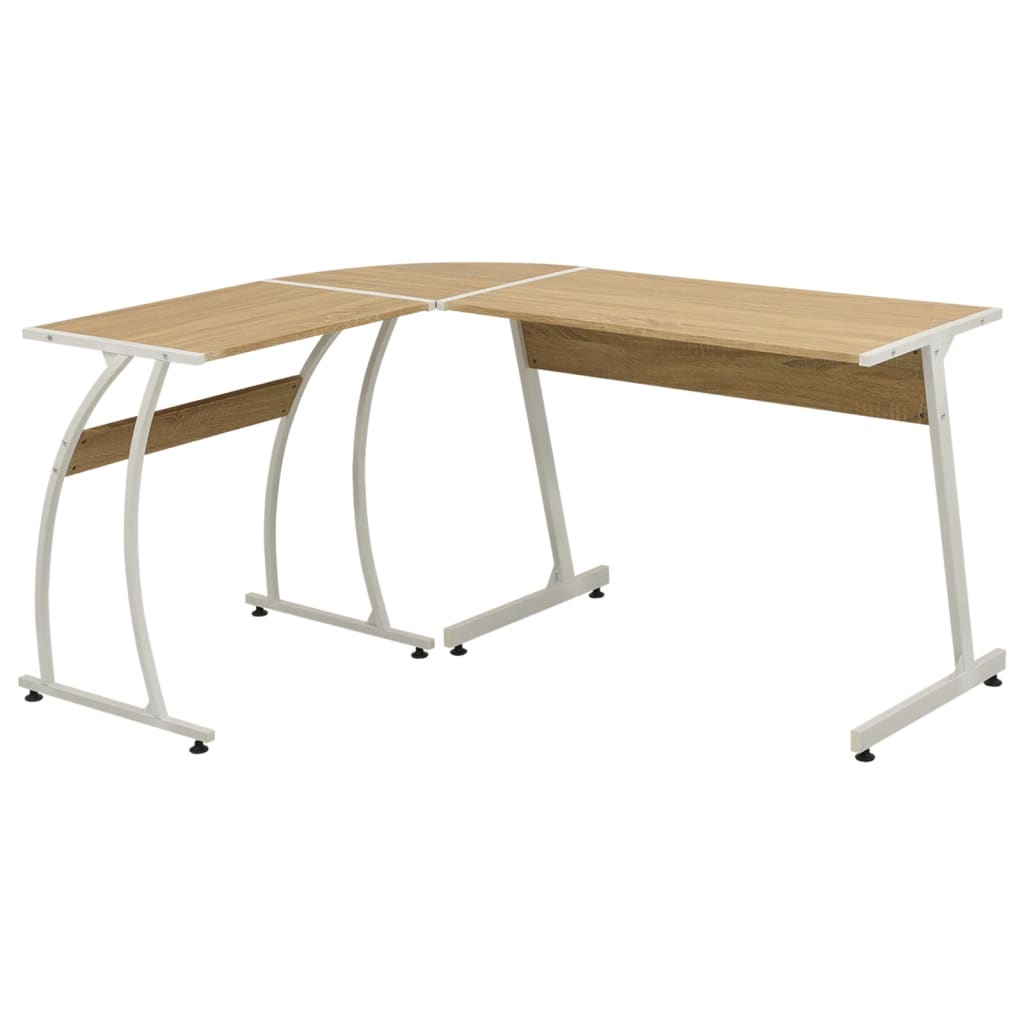 vidaXL Rohový kancelářský stůl ve tvaru L dub